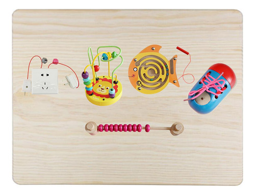 6 Tablero Ocupado De Madera Material Actividad Juguete