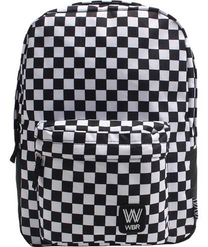 Mochila Escolar 16' Espalda Cuadros Wbr Wabro