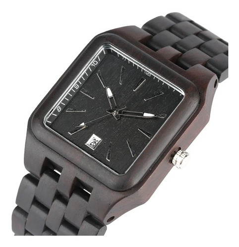 Relógio Madeira Ebony Wood 100% Natural Masculino