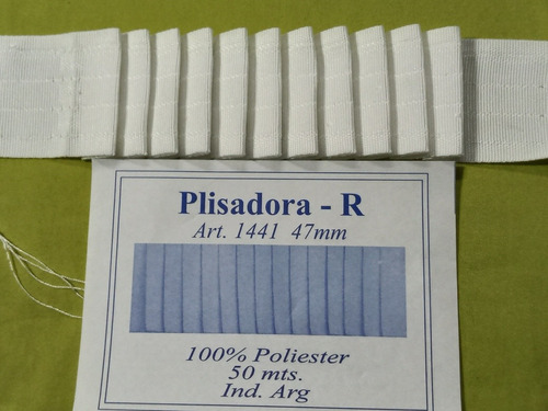 Cintas Plisadoras .rollos X25 Mts Ancho 47 M/m 4 Cordones 