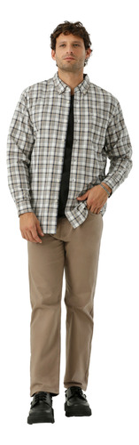 Camisa Hombre Woven Refine Classic Fit Blanco Cuadro Dockers