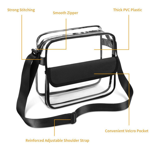 Bolso Transparente Universal Con Cierre De Cremallera