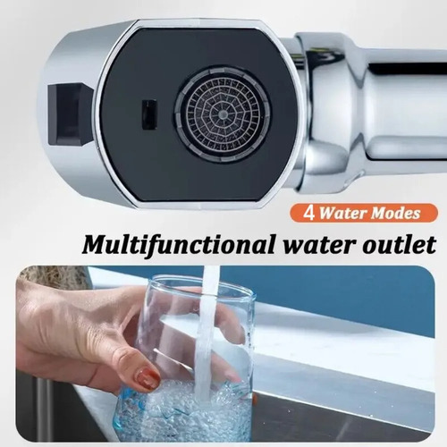 Adaptador De Extensión De Grifo De Cascada Giratoria De360 °
