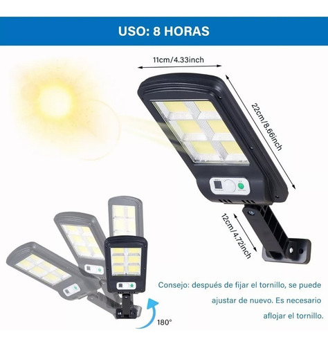 - Para Lámpara Solar De Pared Exteriores Sensor Luz 5000 Mah