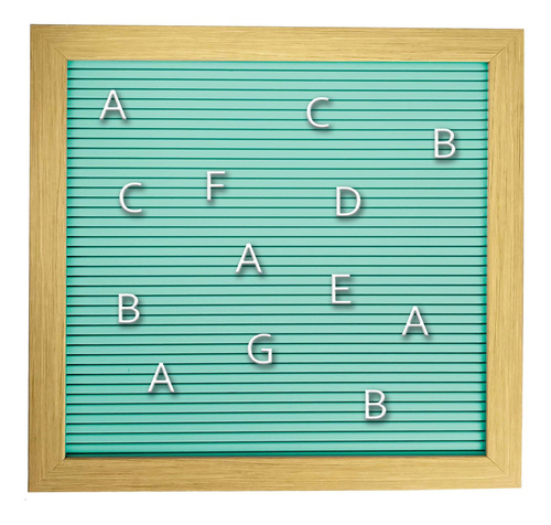 Pizarra Cartelera Vintage 26x26 Letras Numeros Deco Bz3