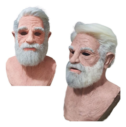 Máscara Avó Realista Com Detalhes De Maquiagem Impecáveis