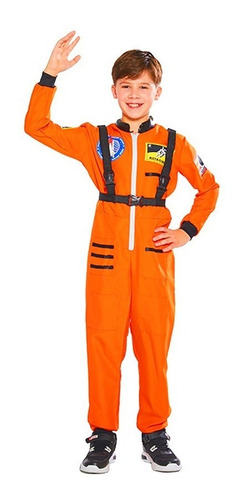 Imagem 3 de 10 de Fantasia Astronauta Menino Menina Macacão Traje Espacial