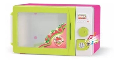 Microondas De Brinquedo Moranguita Infantil 714 - Magic Toys Cor Verde e Rosa