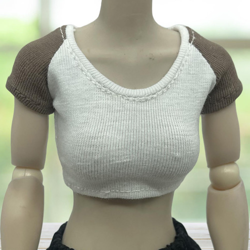 Camiseta De Manga Corta De Moda A Escala 1/6, Ropa En