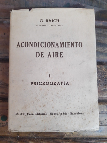 Libro Acondicionamiento De Aire I Psicrografia Ed Bosch