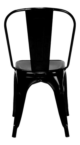 Imagen 3 de 3 de Silla Tolix Metálica Negra Hogar Restaurante