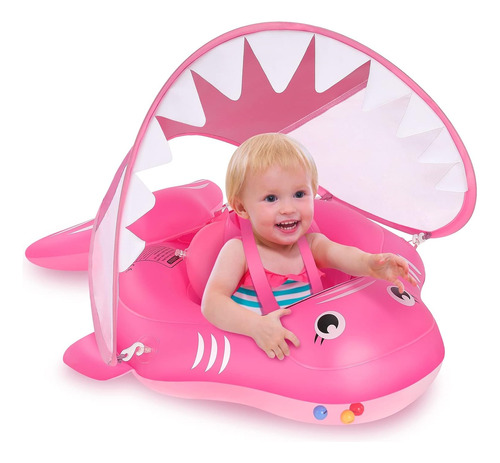 Flotador Inflable Para Bebe Con Toldo Extraíble Anillo Upf50