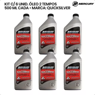 Óleo Quicksilver Tcw3 2 Tempos 500ml Kit C/6
