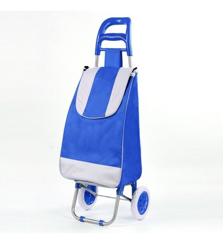 Carrito Para Compra Mandado Despensa Portatil Multiusos Color Azul