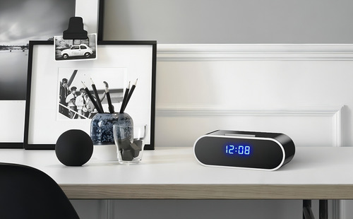 Relógio com câmera Jigayao, câmera de despertador WiFi