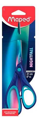 Tesoura De Corte Maped-coleção Nightfall-21 Cm-blister X 1 Cor Azul