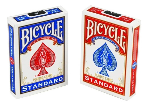 2 X Baraja Bicycle Standard Poker Cartas (pack Rojo Y Azul) 