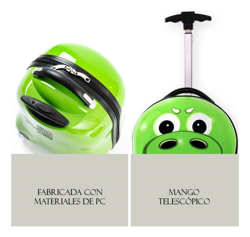 Maleta Para Viaje 16in 3d Mango Retractil Ruedas Dobles 360°