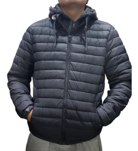 Campera De Hombre Inflable Con Piel Talles Especiales 