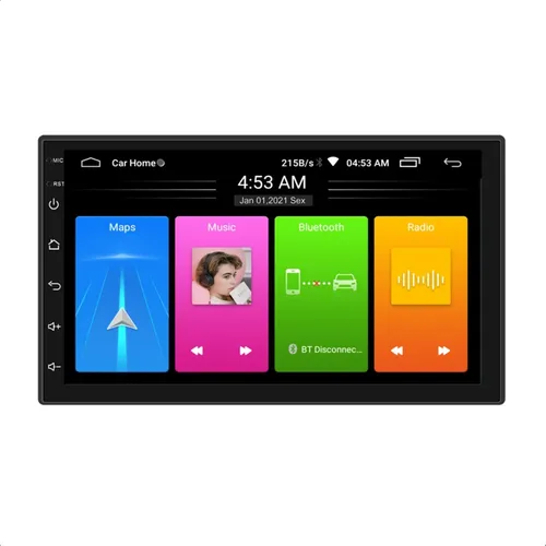 comprar Central Multimídia Mp5 7pol Tela Vidro Android Gps Roadstar
