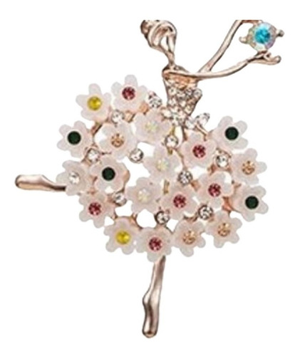 Broche De Bailarina De Ballet Dorado Co Strass Ss16