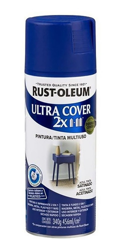 Aerosol Ultra Cover 2x Azul Tinta Satinado Rust Oleum Sibaco