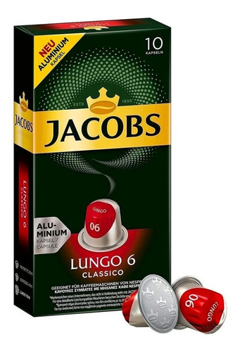 Capsulas Nespresso Compatibles Jacobs Lungo X10 Francia