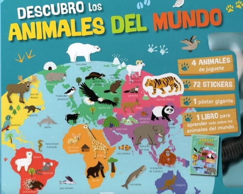 Descubro Los Animales Del Mundo (4 Animales De Juguete, Stic