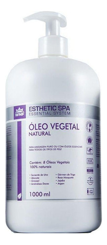  Óleo Vegetal Natural Esthetic Spa Base Para Massagem 1l Wnf