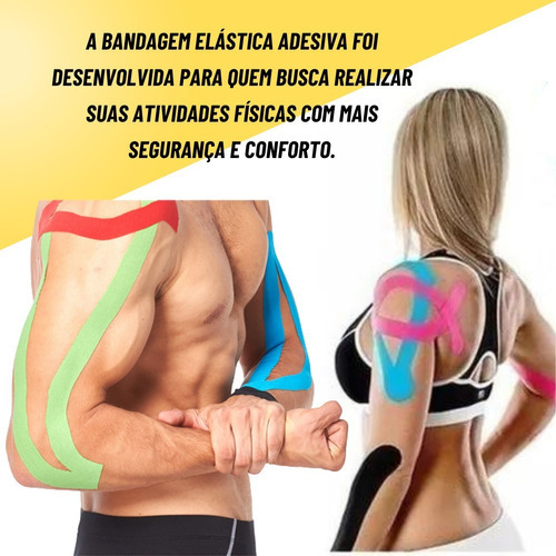 Cinta de kinesiología, vendaje adhesivo elástico deportivo
