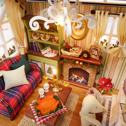 Mor Kit De Casa De Muñecas Diy: Modelo De Casa En Miniatura