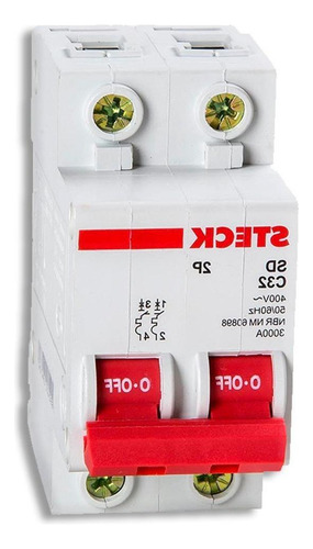 Kit C/2 - Disjuntor Steck Din Bipolar 63a Sd62 C Sdd62c63