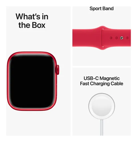 Estuche De Aluminio Rojo Para Smartwatch Apple Watch Series