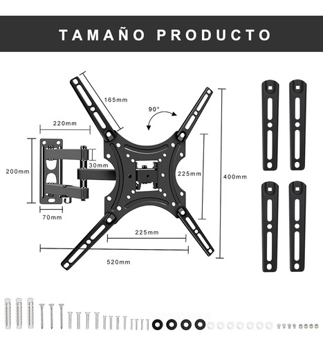 Soporte Base Brazo Para Pantalla Tv Monitor 32-55 Pulgadas