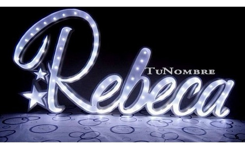 Nombres Iluminados 6 Letras 15 Cm Polyfan Luces Tu Nombre