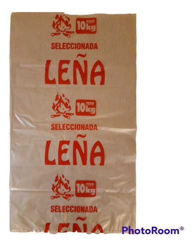 Bolsa Para Leña Impresa 10kg Aprox.