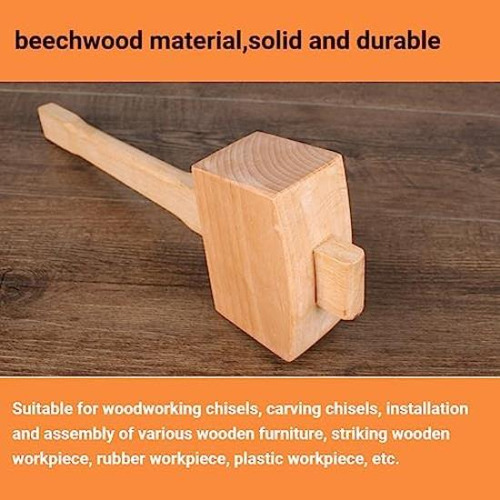 Kadimendium Martillo De Madera Para Carpintero, Mazo Para Ta