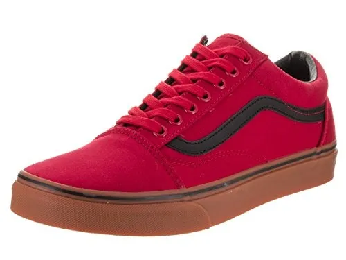 Vans Unisex Skool Antiguo goma Racing Rojo Negro Skate Z