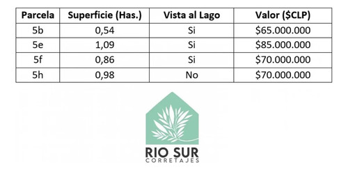 Parcelas Con Vista Al Lago Ranco (4/8 Disponibles) - Rio Sur