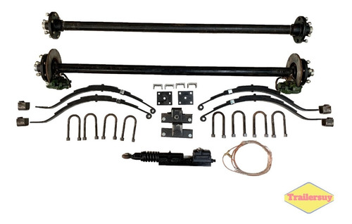 Kit Doble Ejes Con Freno Para Trailer Completo 2.600kg