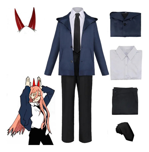 Traje De Cosplay De Power Makima Disfraz De Chainsaw Man Uniforme De Fiesta