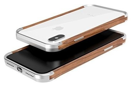 Vevil iPhone X Funda  Madera Y Aluminio iPhone X Funda  Colo