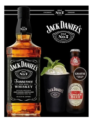 Pack Jack Daniels N7 + Fentimans + Vaso Metalico