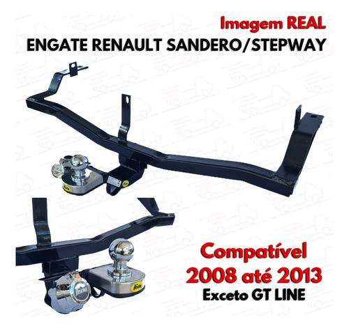 Engate Reboque Rabicho 700kg Sandero 2008 2009 2010 Stepway