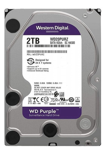 Disco Duro Western Digital 2 Tb Purpura Guayaquil Para Dvr