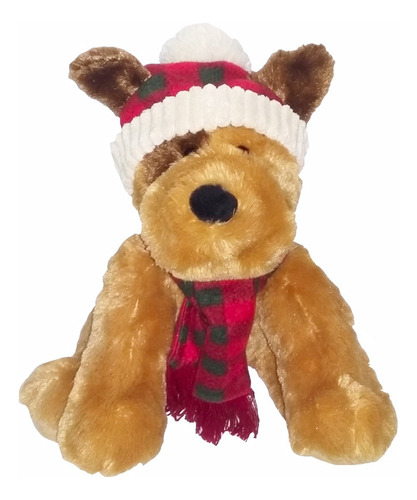 Peluche Perro Gorro Chalina Cuadros 35cm Hugfun