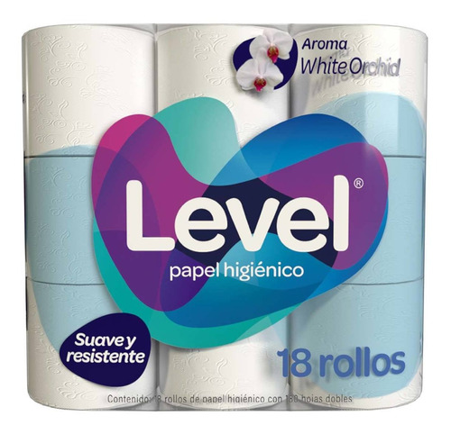 Papel Higiénico Level Con Aroma 18 Rollos