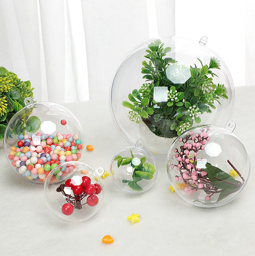 Paquete De 20 Bolas Transparentes Decorativas Para Navidad