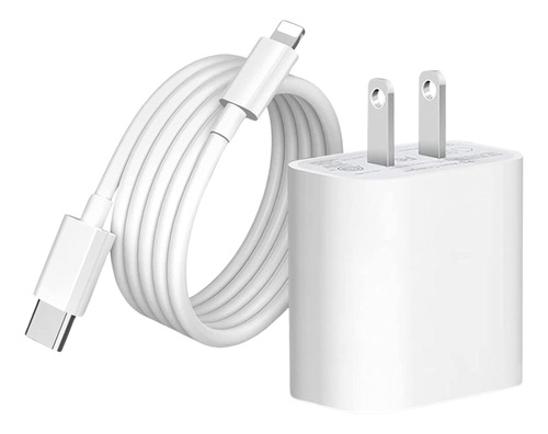 Cargador Para iPhone 20w + Cable 2 Metros Carga Rapida