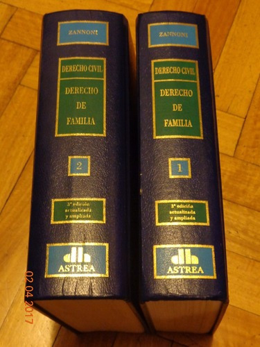 Derecho Civil. Derecho De Familia. Eduardo Zannoni. 2 Tomos